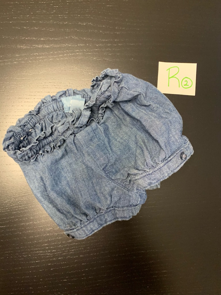 Gap 3-6m Denim Blue Ruffle Baby Bloomer Shorts